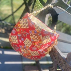 Fabric Embroidered Handbag